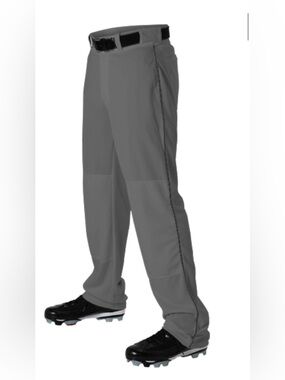 Boys Baseball Pants Athletic Dark Grey w/ Black stripe Youth Large YL Youth XL